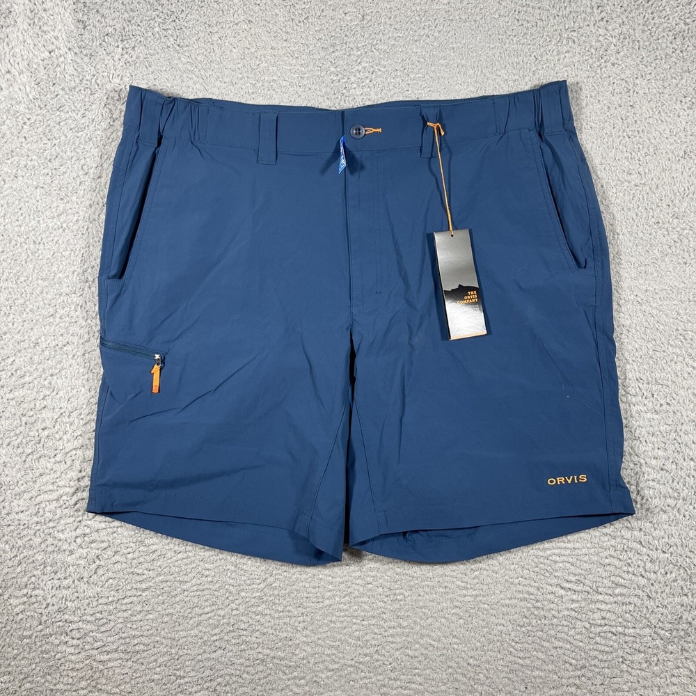 Orvis Blue Men's Shorts, UPF 50, lightweight, stretch, NWT